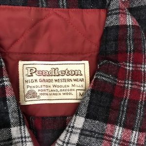 Variety of Pendleton wool shirts with pearl snaps